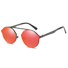 Load image into Gallery viewer, Fashion Design Mirror Lens Men  Metal Frame Round Sun Glasses