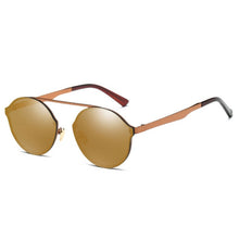 Load image into Gallery viewer, Fashion Design Mirror Lens Men  Metal Frame Round Sun Glasses