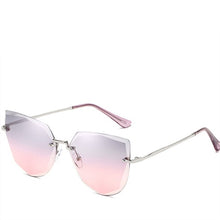 Load image into Gallery viewer, Asilkaroad Ladies fashion personality without borders the cat's eye sunglasses