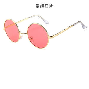 Round Sunglasses Women Brand Designer Vintage Metal Cheap