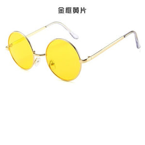 Round Sunglasses Women Brand Designer Vintage Metal Cheap